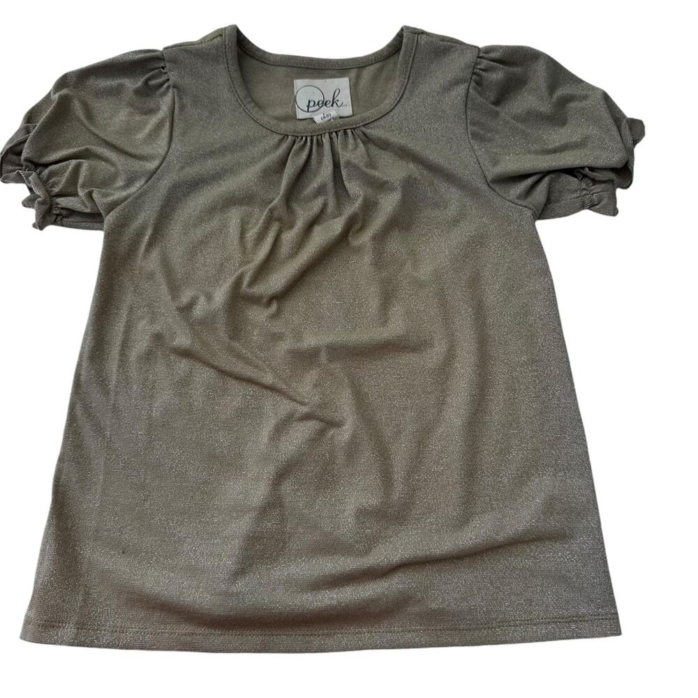 Peek short sleeve tee gold sparkle 4/5